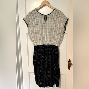 EUC Ace & Jig Black and Cream Midi Women's Dress Size M